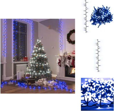 Produktbild von vidaXL LED-Lichterkette mit 3000 LEDs Blau 65 m PVC -  Weihnachtsbeleuchtung