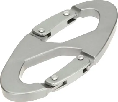 Produktbild von INF 2er-Pack Karabinerhaken, D-förmiger Schlüsselanhänger aus Aluminiumlegierung