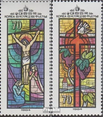 Produktbild von Briefmarken Süd-Korea 1984 Mi 1379-1380 (kompl.Ausg.) postfrisch Protestantismus in Korea