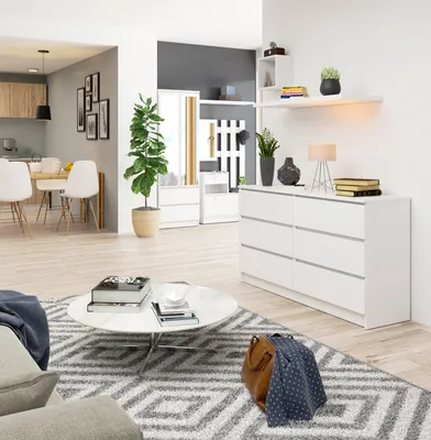 Produktbild von Akord Kommode 6 Schubladen Erle 138X40X77 Cm