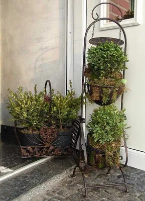 Immagine prodotto di Portafiori doppio marrone in stile rustico