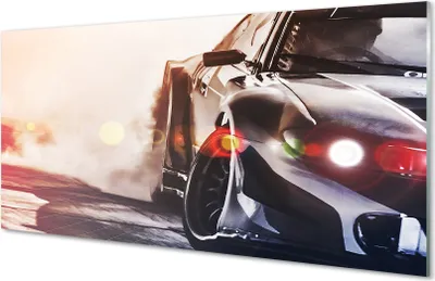 Produktbild von Glasbilder 120x60 Wandkunst Schwarz Selbstlicht