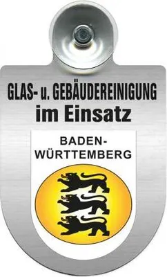 Produktbild von Einsatzschild für Windschutzscheibe - Glas- u. Gebäudereinigung im Einsatz - 309399 - Color - Region Baden-Württemberg