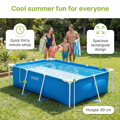 Produktbild von Rechteckiger Frame Pool - 220x150x60 cm - 4-teilig S21248