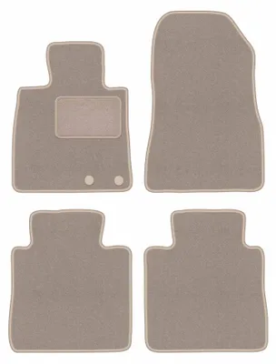 Image de Tapis de sol en moquette pour Nissan Note II 2012- (à hayon) – jeu 4 pièces, beiges, sur mesure – Wielganizator LUX