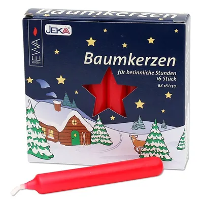 Zdjęcie produktu dla EWA / JEKA - Baumkerzen 16 / 250 - Rot