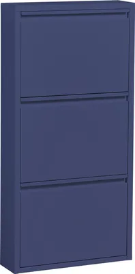 Zdjęcie produktu dla Schuhkipper >Bert< 3 Klappen, 6 paar Schuhe, in blau, Metall - 51x104x16cm (BxHxT)