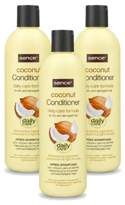 Productafbeelding van 3 x Sence Kokosnoot Conditioner voor droog en beschadigd haar, 400 ml - Voordeelverpakking - 3 stuks