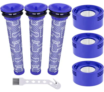 Filterset für Dyson V7 V8, 3 HEPA + 3 Vorfilter