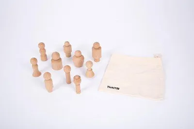 Produktbild von TickIT Sensorisches Lernspiel - 10 Holzkfiguren, 1-2 Spieler, Alter 3+