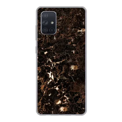 Produktbild von MuchoWow® Handyhülle Schutzhülle Hülle für Samsung Galaxy A51 5G Marmor - Schwarz - Gold Silikon Softcase Handy Hülle - Abbildung