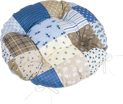 Obrázek produktu pro Sedák Adéla prošívaný kulatý - průměr 40 cm - Modrá