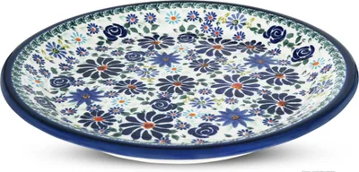 Produktbild von Original Bunzlauer Keramik Teller Speiseteller Essteller flach Ø 24,8 cm [Form 2] im Design DU126