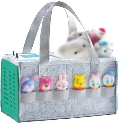 Produktbild von Tragetasche für Toniebox Starter Set und Zubehör, Filztasche zur Organisation von Tonies Figuren und Toniebox Reise-Tonies, Tragetasche mit Griff für Toniebox und Zubehör (Grün)