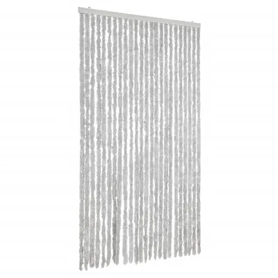 Image de vidaXL Rideau anti-mouches Gris 100x230 cm Chenille
