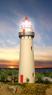 Image de Kibri 39170 - Phare H0 avec feu de balisage à LED, kit fonctionnel - Neuf