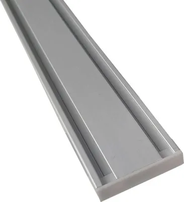 Immagine prodotto di Binario per tende "silver" in alluminio, tutte le lunghezze possibili fino a 480 cm, binario per tende piatte ( 7 mm ), "1- / 2-/ 3- /4-running", incl. scorrimento tende