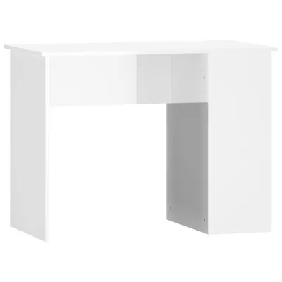 Obrázek produktu pro vidaXL Psací stůl vysoký lesk bílý 100x55x75 cm Dřevěný materiál
