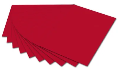 Produktbild von Folia 50x70cm 300g/m², 300 g/m², Rot, 500 mm, 700 mm, 10 Blätter