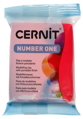 Produktbild von Cernit Polymer Clay N°1 Polymer-Ton Red 56 g