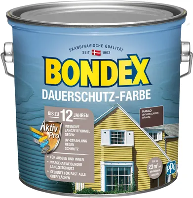 Produktbild von Bondex Dauerschutz-Holzfarbe 2,5 L kakao schokoladenbraun