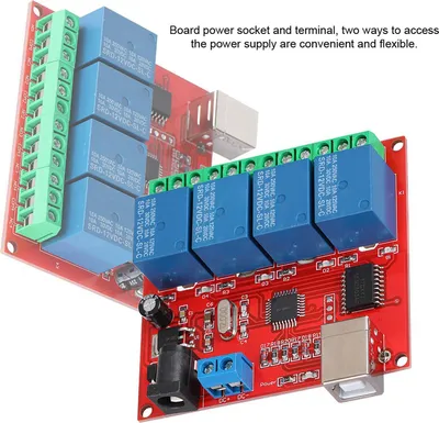 Obrázok produktu pre 4-kanálový 12V počítačový USB inteligentný spínací ovládač PC reléový modul rozširujúca doska