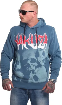 Produktbild von Yakuza Herren Battlefield Kapuzenpullover, Mallard Blue, S