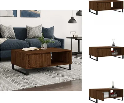 Produktbild von vidaXL Couchtisch Braun Eichen-Optik 90x60x35 cm Holzwerkstoff -  Couchtische
