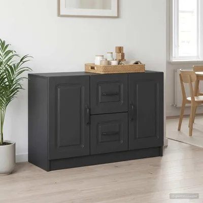 Immagine prodotto di Credenza vidaXL nera 89 x 34,5 x 57 cm in materiale derivato dal legno