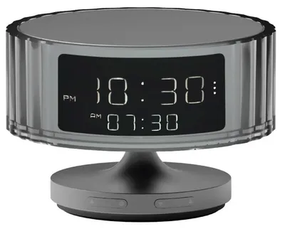 Digitaler Wecker mit Snooze, Kunststoff grau, schwarz