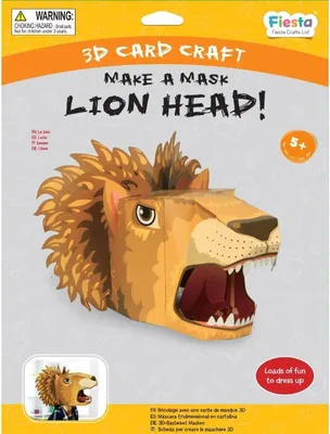 Produktbild von Fiesta Crafts Löwe Bastelset 3D Maske Karton Spielzeug
