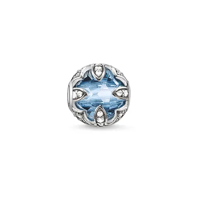 Image de Thomas Sabo Femme Bead Charm pendentif lotus bleu clair 925 argent/bleu clair K0106-644-1