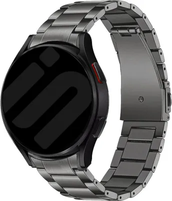 Produktbild von Strap-it Titanarmband - Kompatibel mit Samsung Galaxy Watch 6 Armband 44mm Ersatzarmband - Titanium - Hochwertiges Material - für Samsung Galaxy Armband Grau