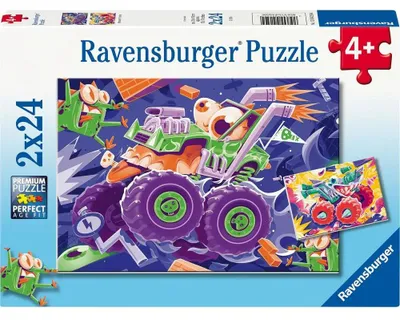 Produktbild von Kinderpuzzle 2x24 Teile - Monster Trucks