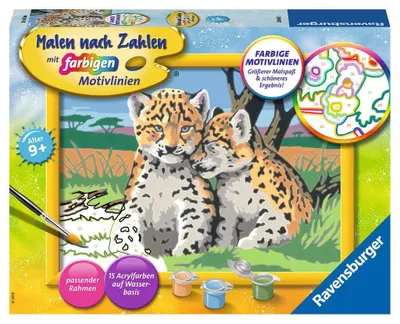 Obrázek produktu pro Ravensburger 28486 Ravensburger Malen-nach-Zahlen Kleine Leoparden