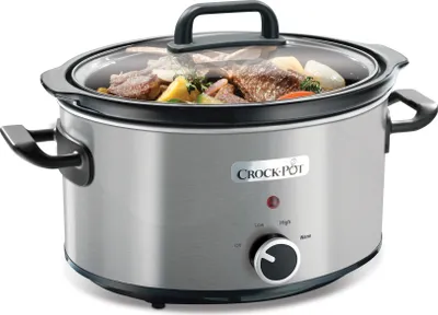 Obrázok produktu pre Crock-Pot CSC025X, 3,5 L, Nerezová oceľ, Otočné, 4 osôb, Sklo, 210 W