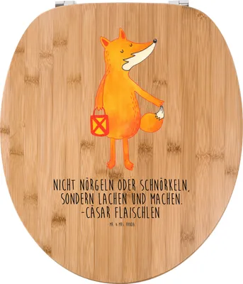 Produktbild von Mr. & Mrs. Panda WC Sitz Fuchs Laterne - Transparent - Geschenk, Sankt Martin, Klobrille, klo deckel, Toilettendeckel, Füchse, Optimistisch, Brille, Laternenumzug