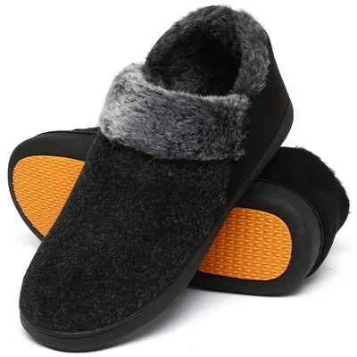 Imagen del producto de Zapatillas de estar por casa para hombre - Espuma viscoelástica - Felpa - Tallas 39 a 48 - Uso en casa en invierno