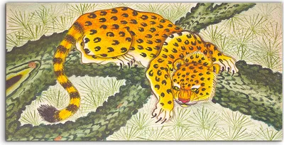 Produktbild von Coloray Acrylbild 120x60  Wandbild Acrylbilder Tier Katze Tiger Chinesisch Dschungel