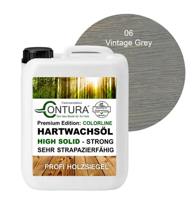 Produktbild von Contura 1 Liter FARBIGES Hartwachsöl Colorline Premium Hartwachs - 06 Vintage Grey