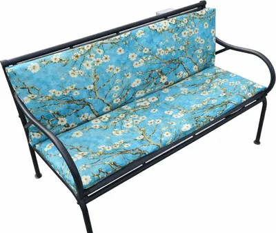 Immagine prodotto di Cuscini impermeabili per panchine da giardino 120x80 cm, color mandorla, sfoderabili, per esterni, Bertoni