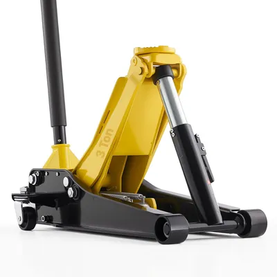 Produktbild von Hydraulischer Rangierwagenheber - Autoheber - 3 t Tragkraft - 75–500 mm Hubhöhe - Doppelzylinder - Gummiauflage 95 mm - 360° Mobilität - Stahl für PKW/SUV/Pickup