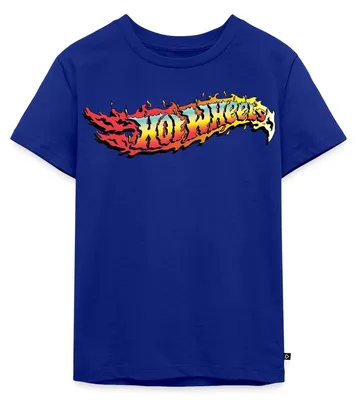 Produktbild von Spreadshirt Hot Wheels Logo-Design Mit Flammen Kinder Premium T-Shirt, 122/128 (6 Jahre), Royalblau