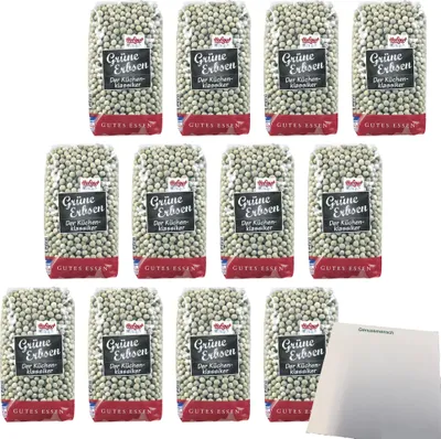 Produktbild von Hofgut Grüne Erbsen VPE (12x500g Beutel) + usy Block