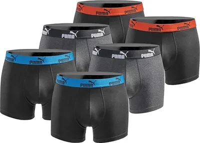 Produktbild von PUMA Boxershort 6er Pack Herren Basic Black Limited Edition - New Black Anthracite- Gr.L