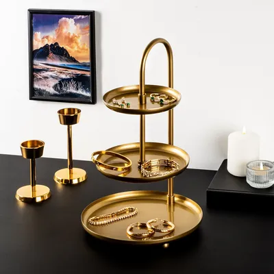 Image de Evila Originals, Kalkı-B - Gold, Accessoire décoratif en métal, or, 20 x 20 x 32 cm