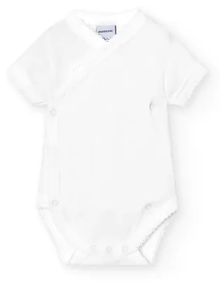 Productafbeelding van BABIDU kortärmige babyromper gemaakt van 100% hypoallergene katoen, romper voor pasgeborenen