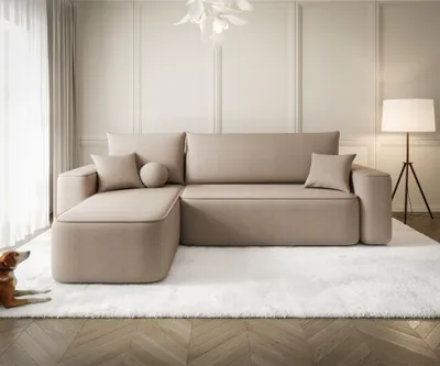 Produktbild von Ecksofa Schlafsofa Sofa AGEPO Stoff Curio Toffee Ottomane Links