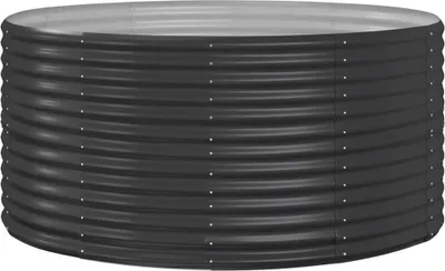 Image de vidaXL Lit surélevé Anthracite 140x140x68 cm Acier revêtu par poudre