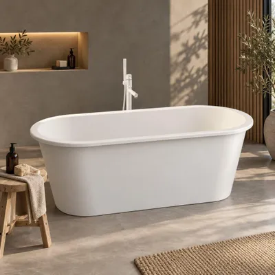Produktbild von Mineralguss Badewanne LUANARA Freistehend 156 cm